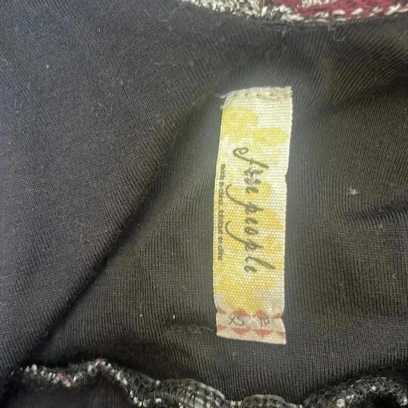 Free People Striped Maverick Dress Maroon - Picture 4 of 5